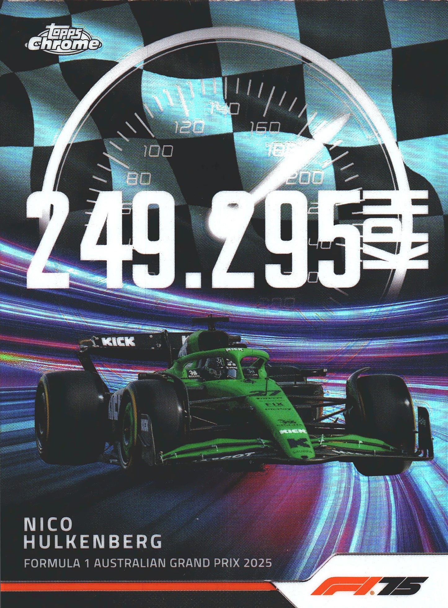 2025 Topps Chrome Formula 1 Top Speed Nico Hulkenberg #TS-10 KICK Sauber