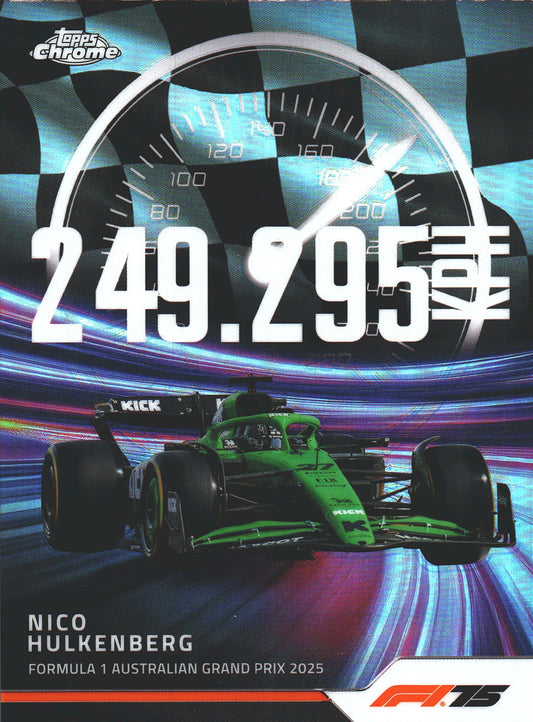 2025 Topps Chrome Formula 1 Top Speed Nico Hulkenberg #TS-10 KICK Sauber