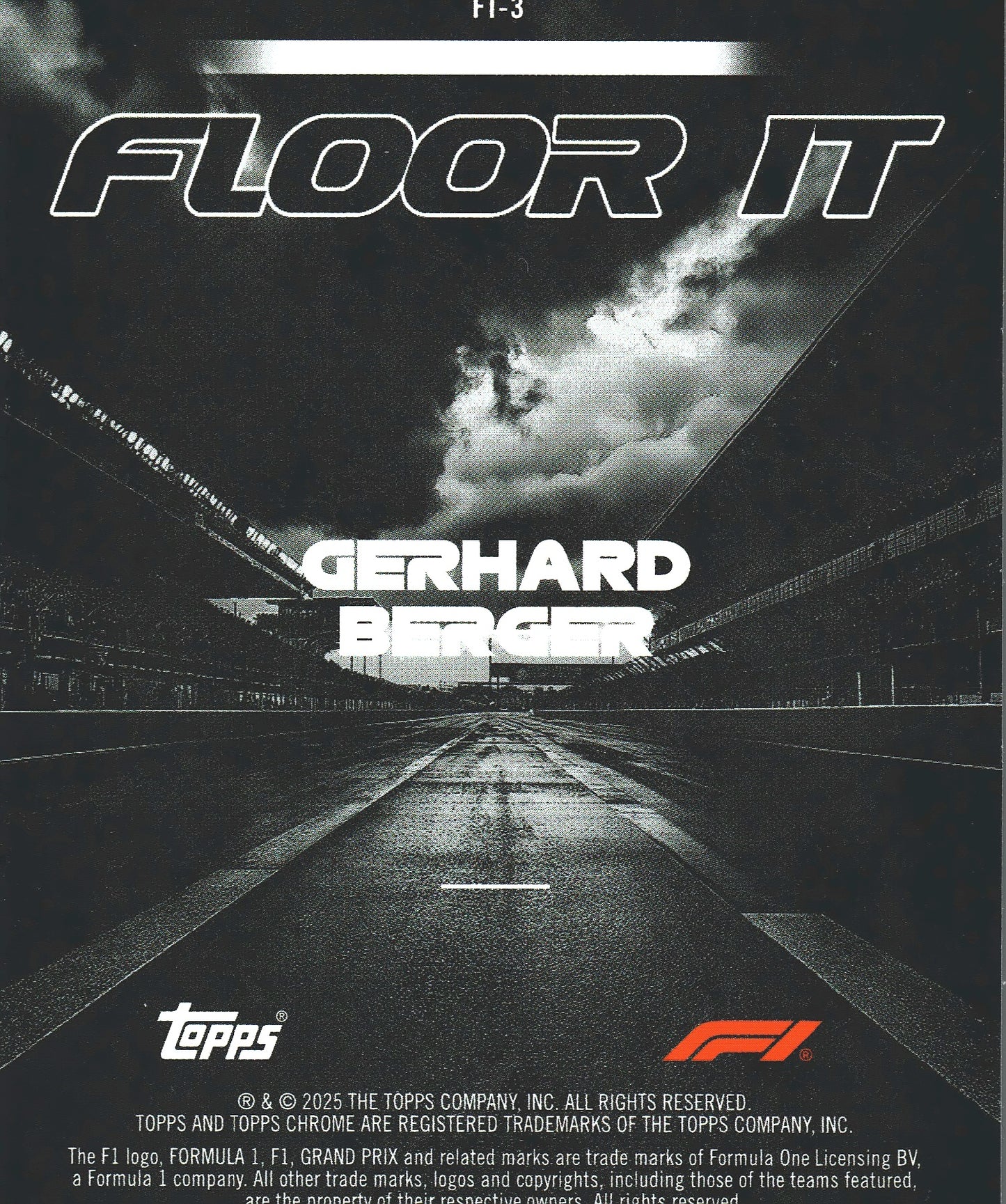 2025 Topps Chrome Formula 1 Floor It Gerhard Berger #FI-3 Ferrari