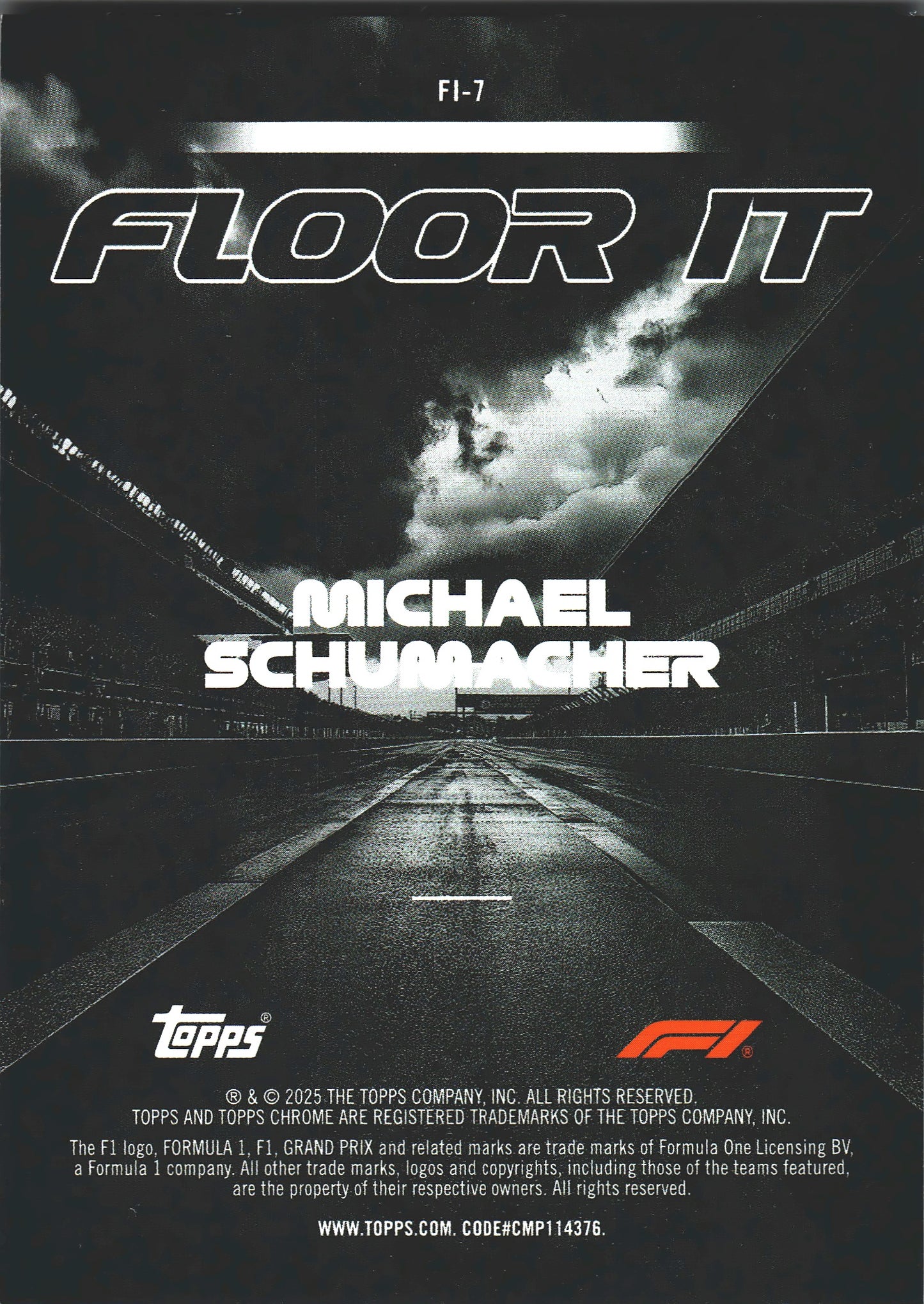 2025 Topps Chrome Formula 1 Floor It Michael Schumacher #FI-7 Ferrari