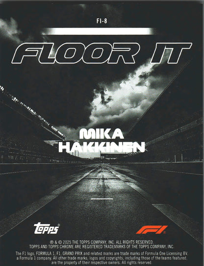 2025 Topps Chrome Formula 1 Floor It Mika Hakkinen #FI-8 McLaren