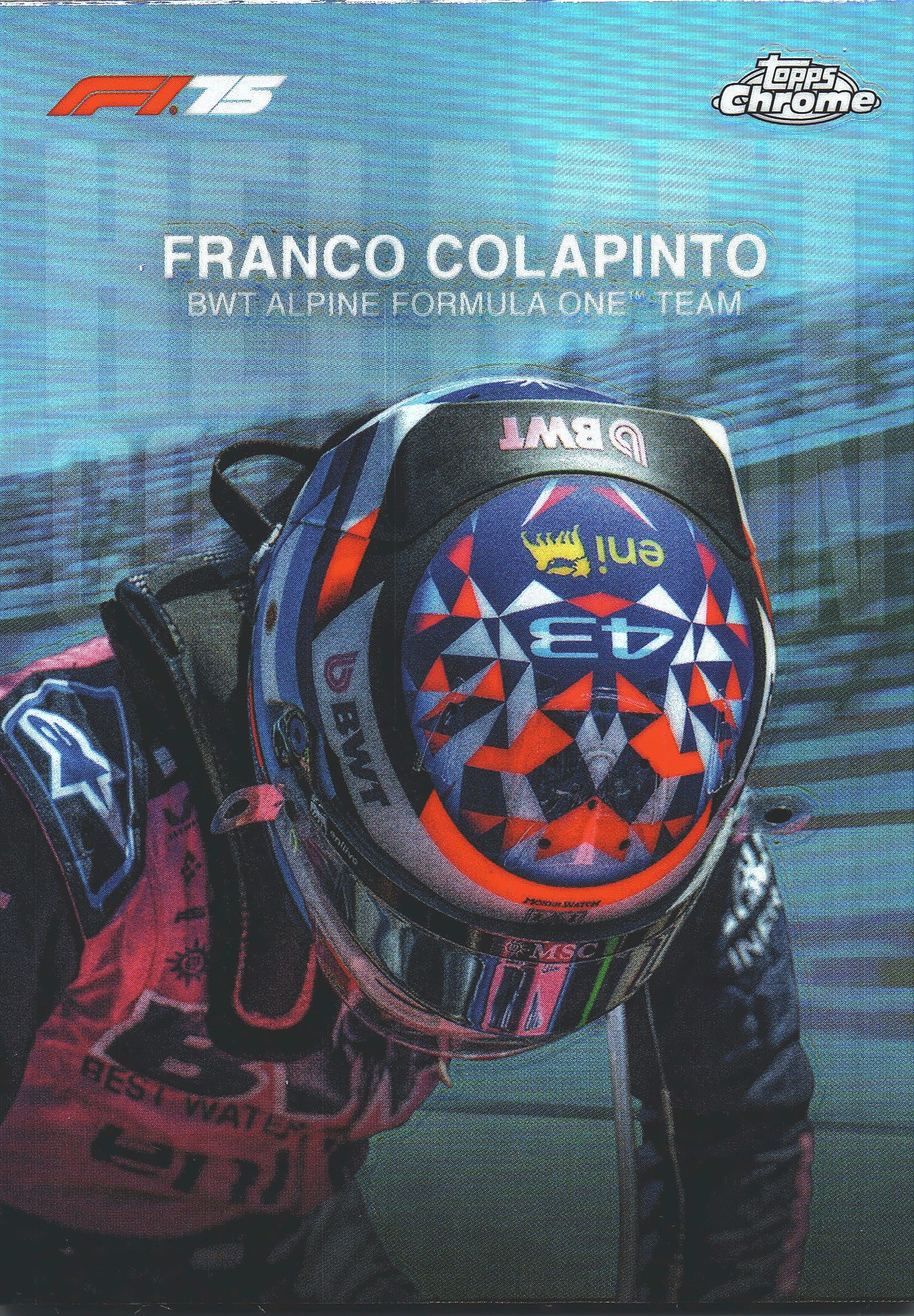 2025 Topps Chrome Formula 1 Helmet Franco Colapinto #HC-9 Alpine