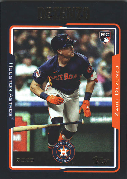 2025 Topps Archives Black Foilboard RC Zach Dezenzo #233 Houston Astros