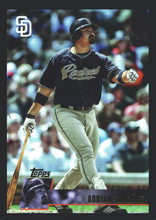 2025 Topps Archives Black Foilboard Adrian Gonzalez #151 San Diego Padres