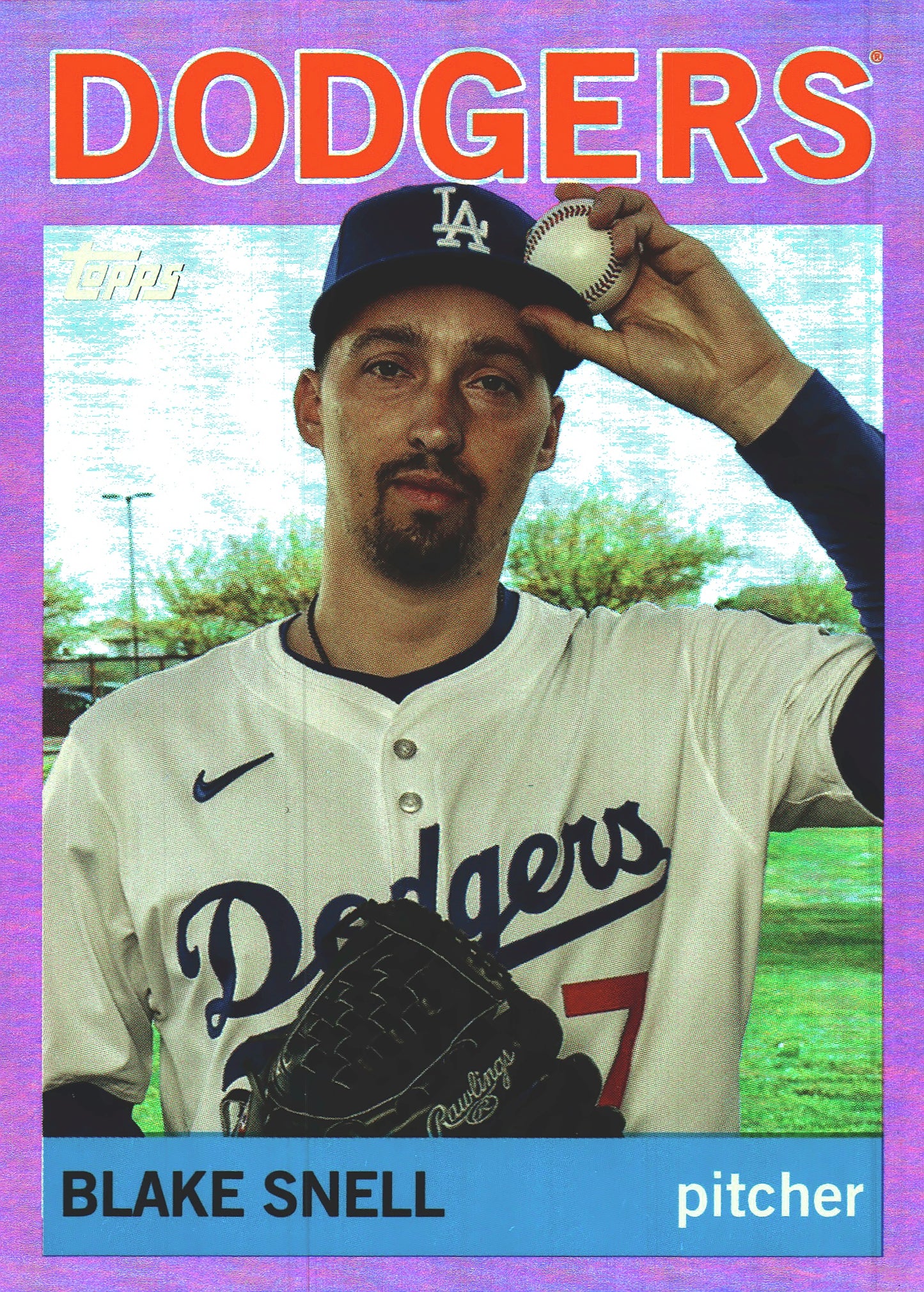 2025 Topps Archives Pink Blake Snell #10 Los Angeles Dodgers