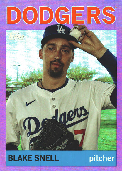 2025 Topps Archives Pink Blake Snell #10 Los Angeles Dodgers