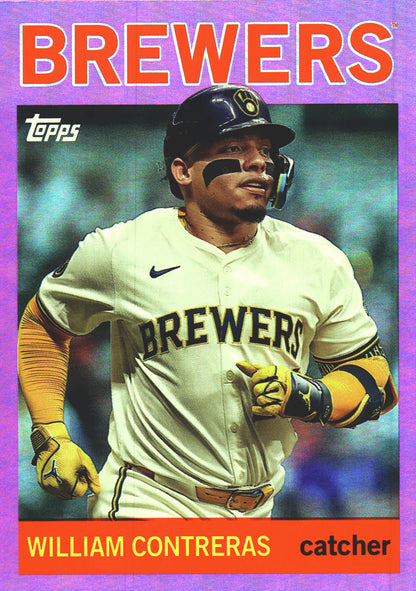2025 Topps Archives Pink William Contreras #12 Milwaukee Brewers