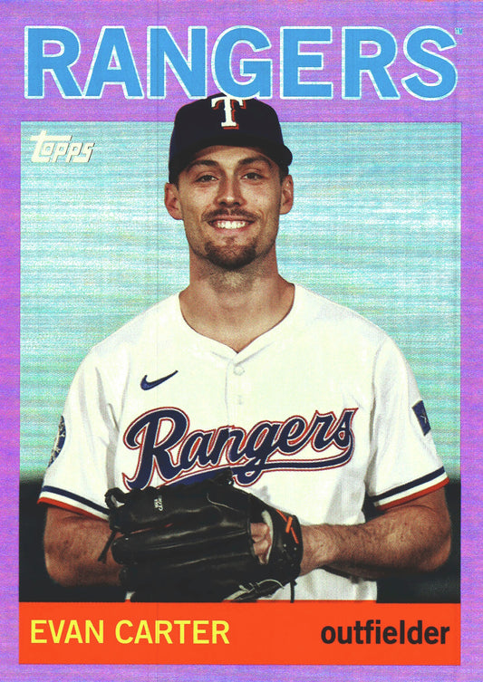 2025 Topps Archives Pink Evan Carter #24 Texas Rangers