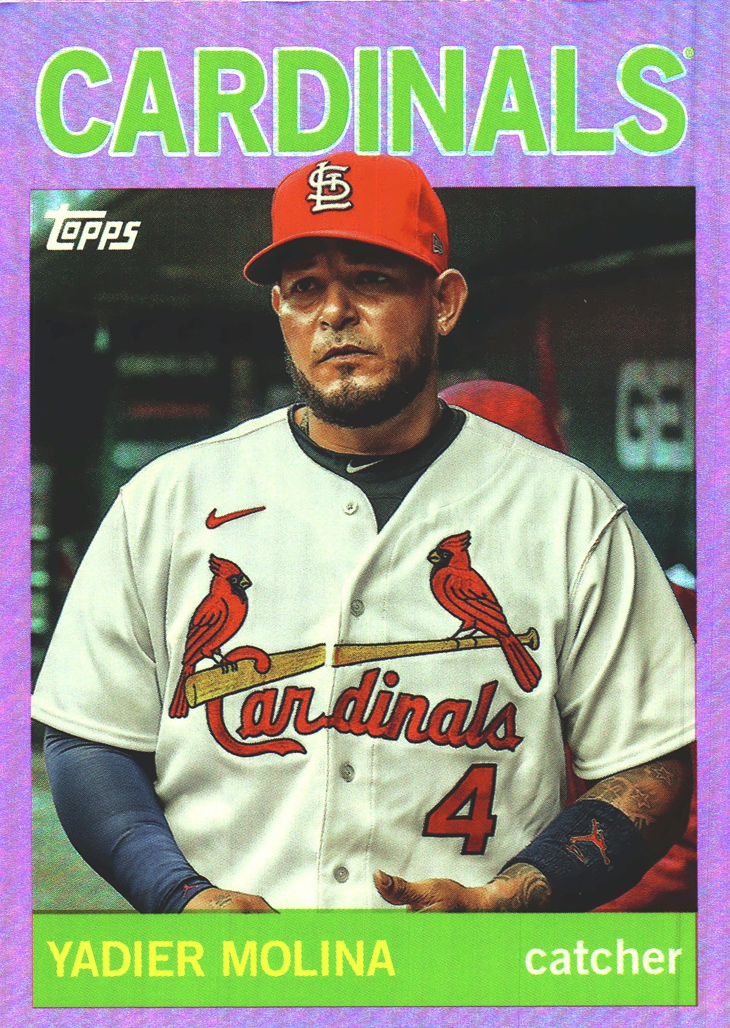 2025 Topps Archives Pink Yadier Molina #97 St. Louis Cardinals