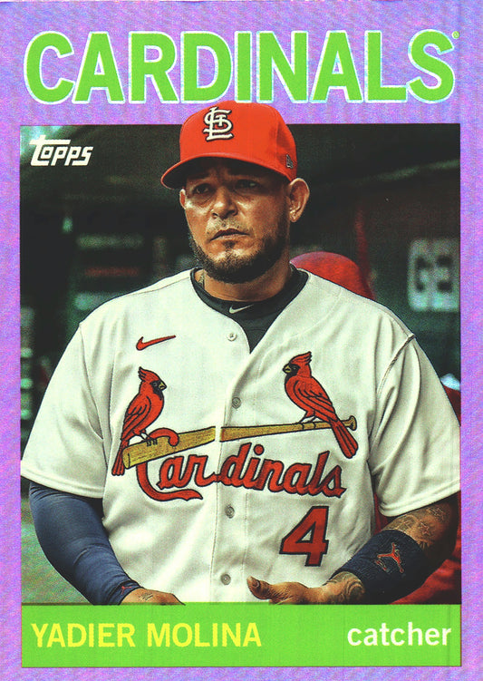 2025 Topps Archives Pink Yadier Molina #97 St. Louis Cardinals