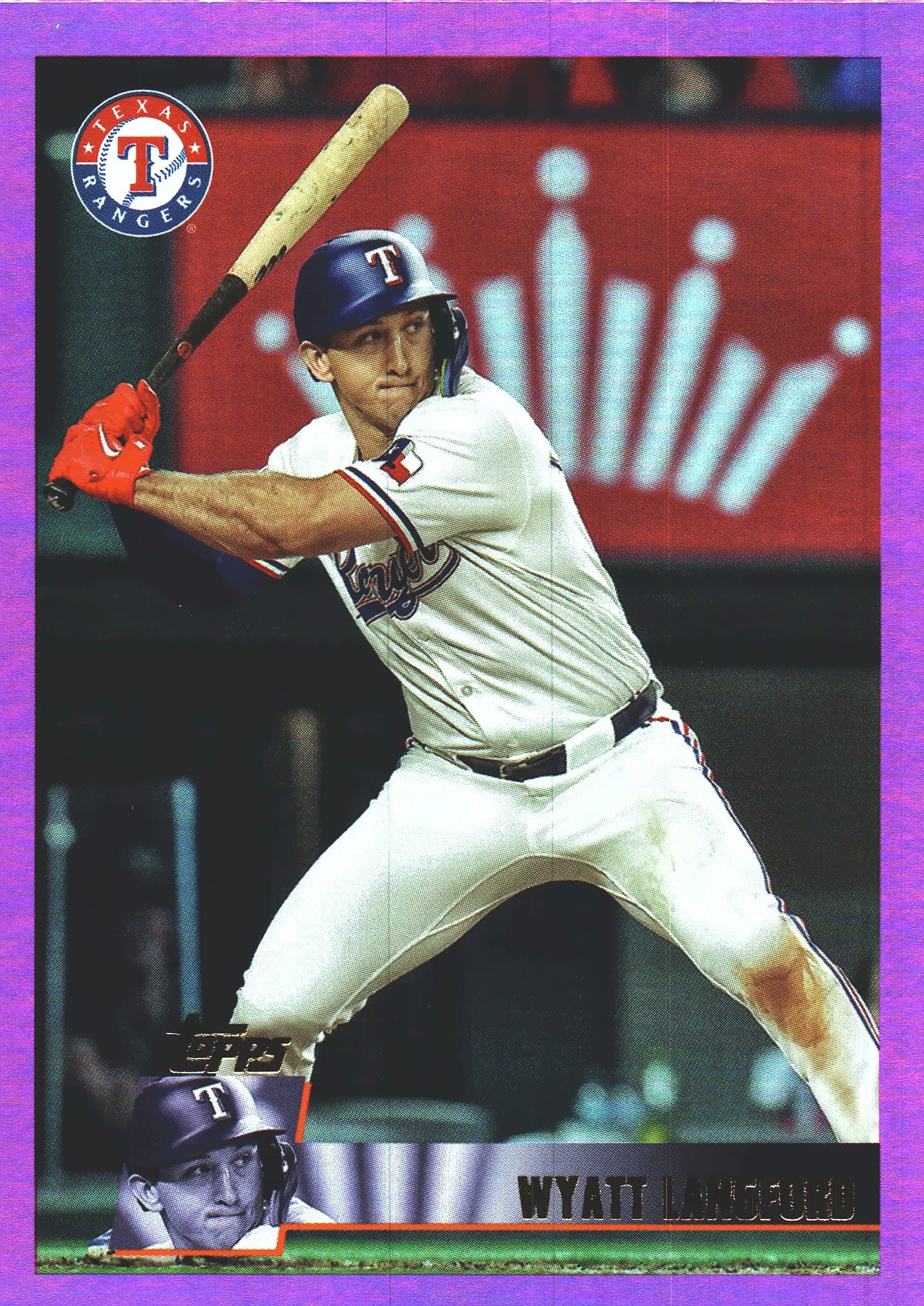 2025 Topps Archives Pink Wyatt Langford #109 Texas Rangers
