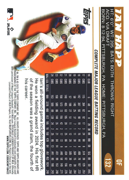 2025 Topps Archives Pink Ian Happ #132 Chicago Cubs