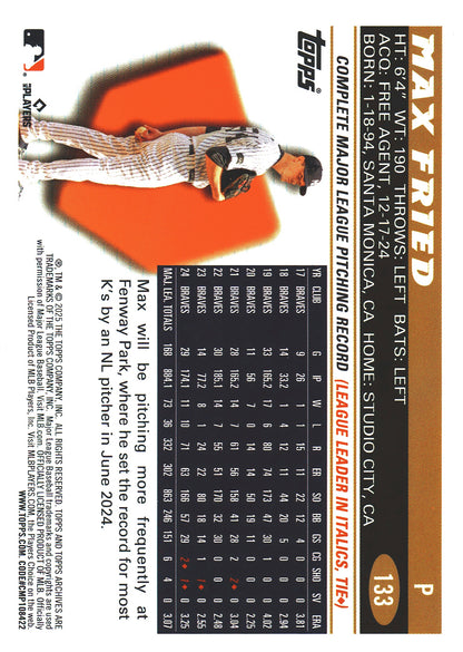 2025 Topps Archives Pink Max Fried #133 New York Yankees