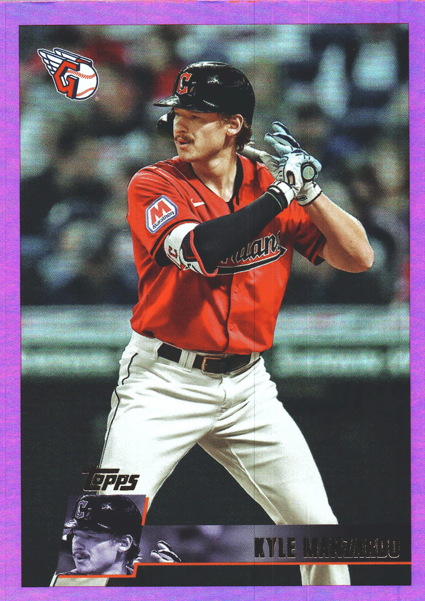 2025 Topps Archives Pink Kyle Manzardo #140 Cleveland Guardians