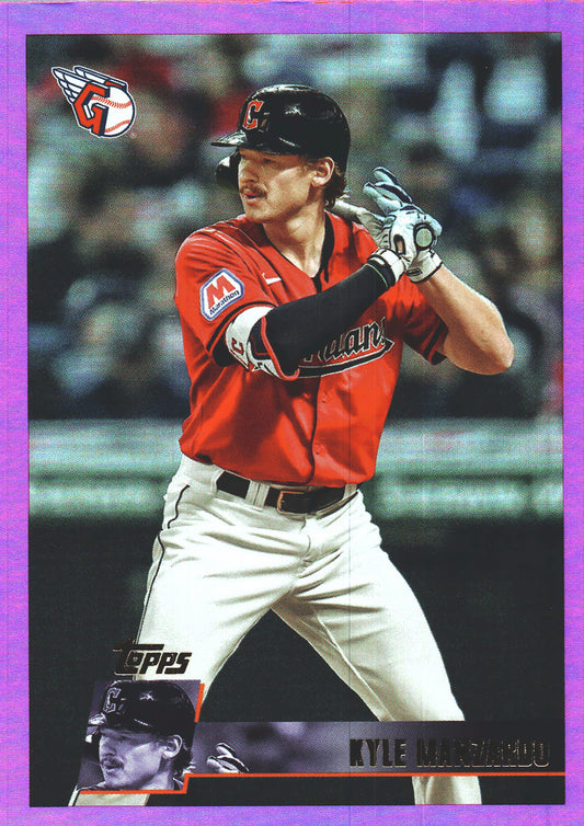 2025 Topps Archives Pink Kyle Manzardo #140 Cleveland Guardians