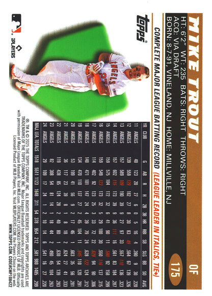 2025 Topps Archives Pink Mike Trout #175 Los Angeles Angels