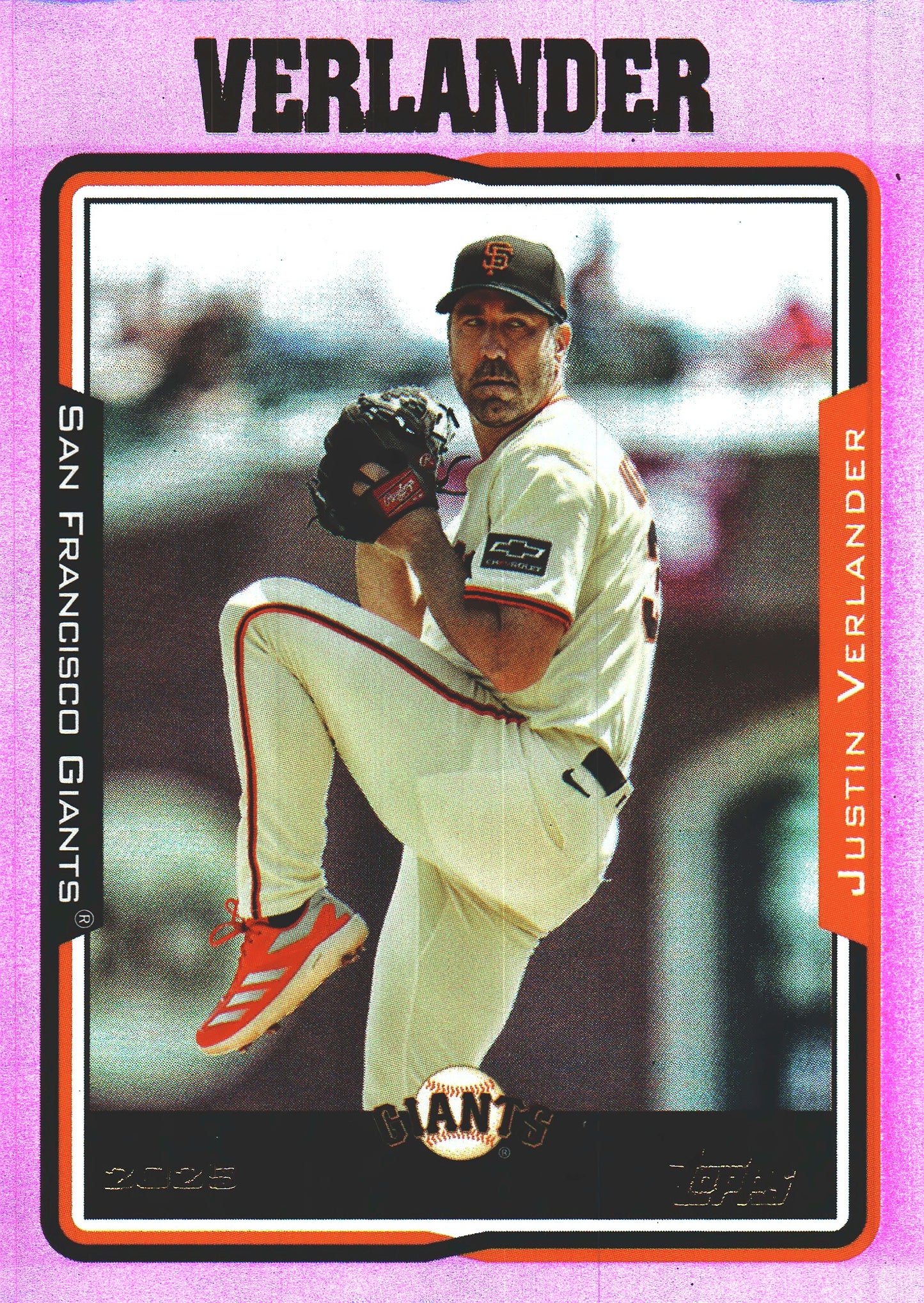 2025 Topps Archives Pink Justin Verlander #235 San Francisco Giants