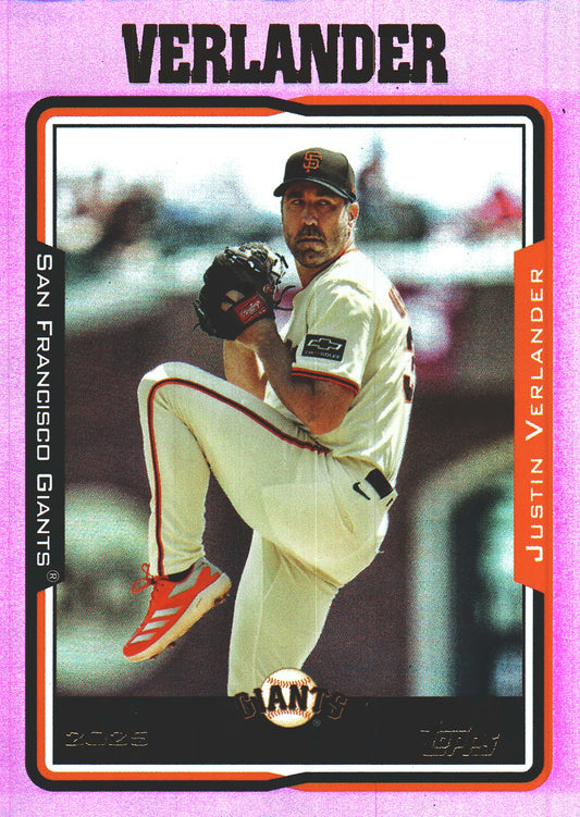 2025 Topps Archives Pink Justin Verlander #235 San Francisco Giants