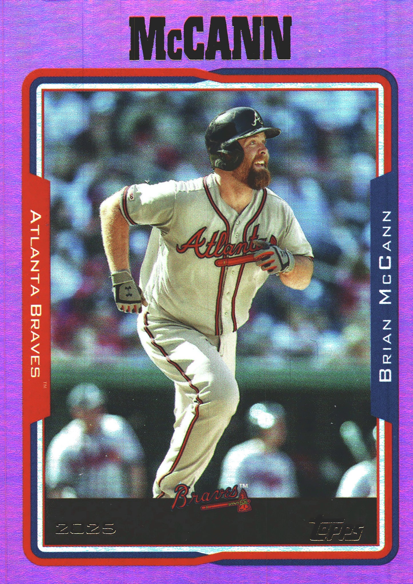 2025 Topps Archives Pink Brian McCann #256 Atlanta Braves