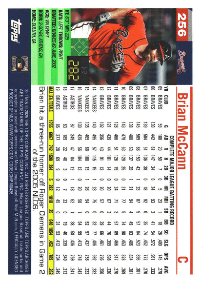 2025 Topps Archives Pink Brian McCann #256 Atlanta Braves