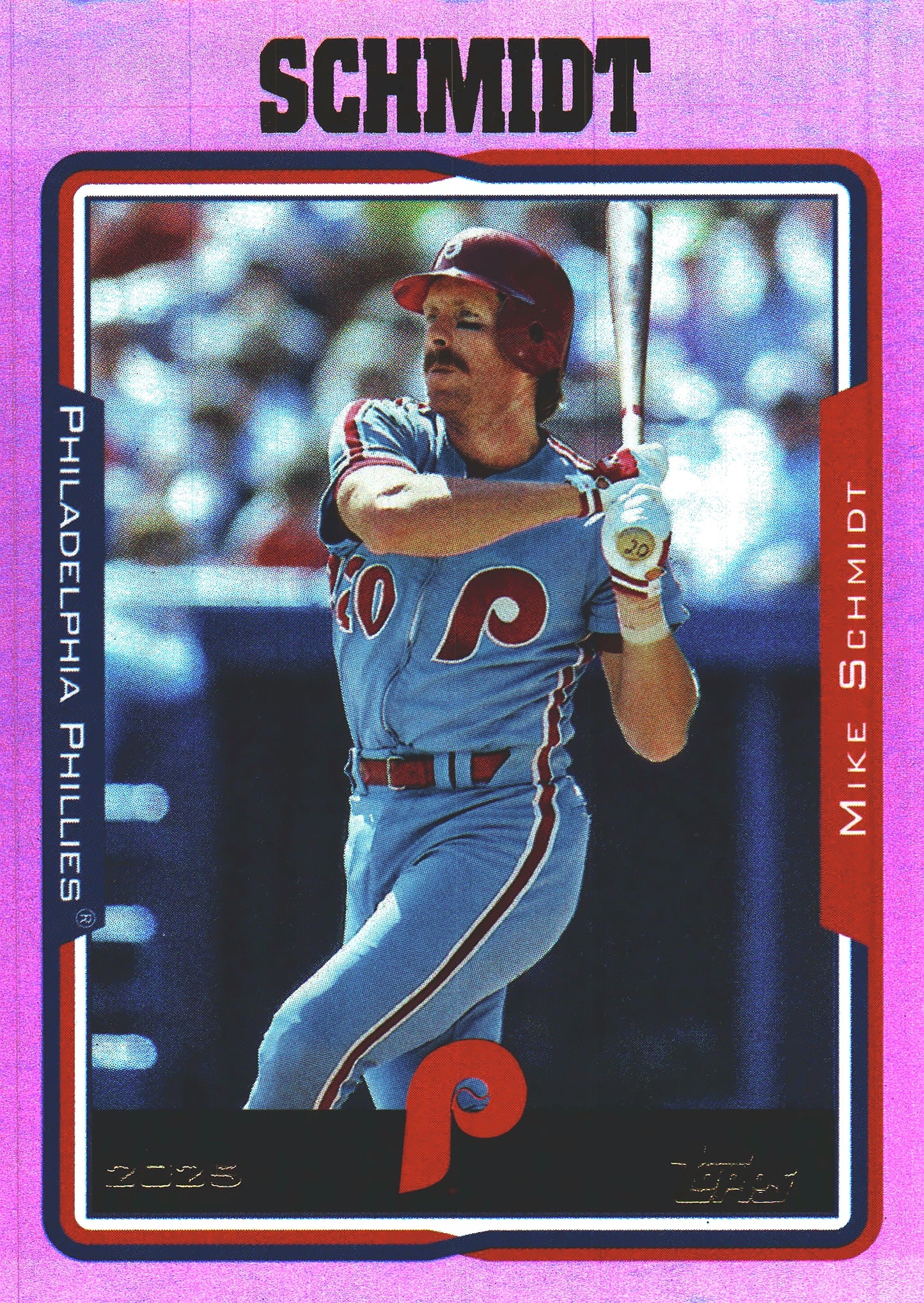 2025 Topps Archives Pink Mike Schmidt #277 Philadelphia Phillies