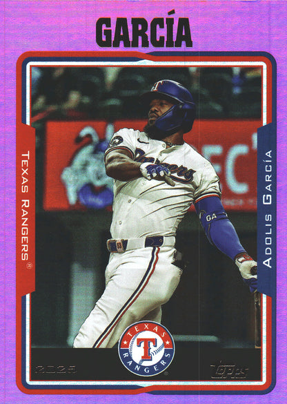 2025 Topps Archives Pink Adolis Garcia #281 Texas Rangers