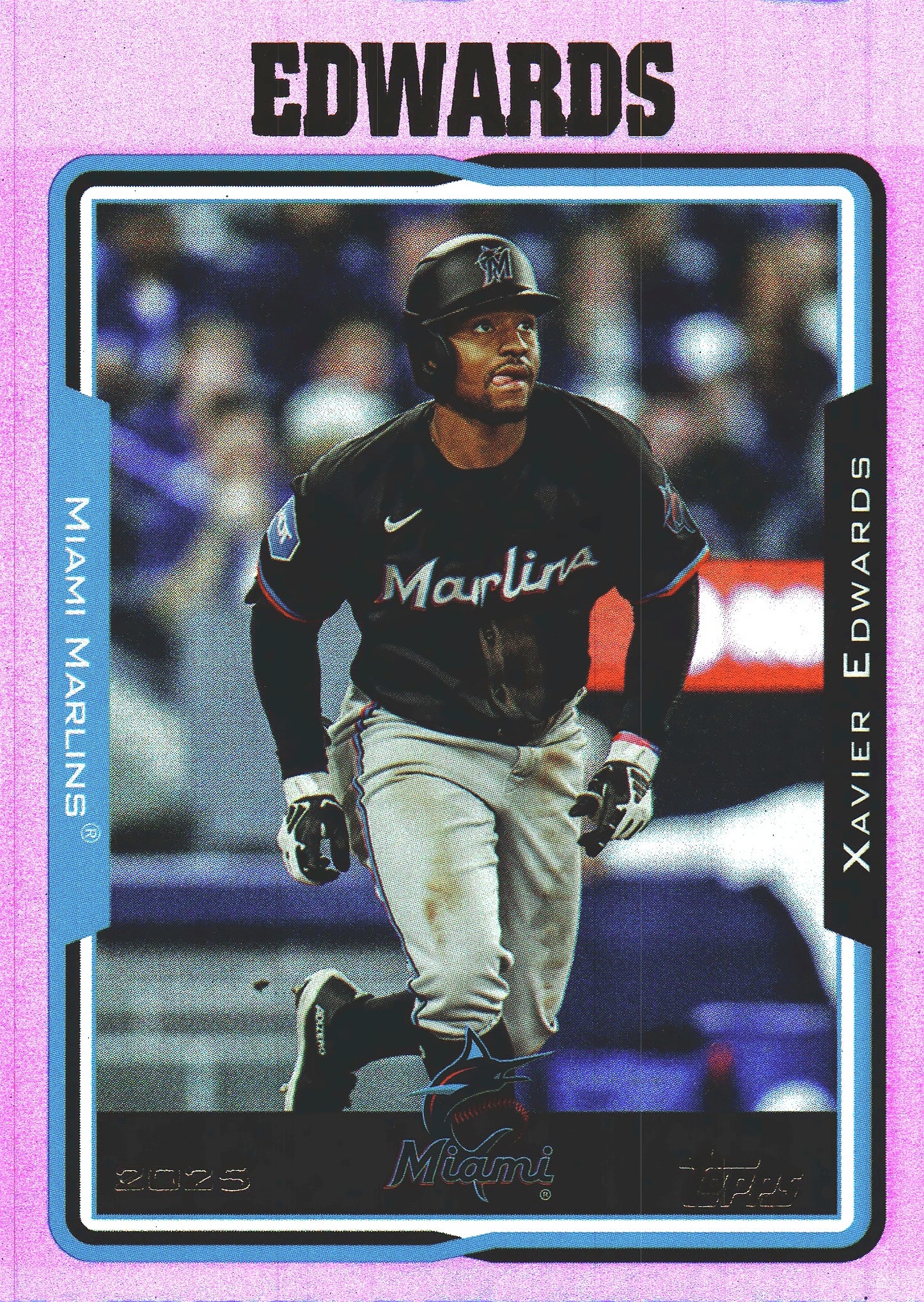 2025 Topps Archives Pink Xavier Edwards #289 Miami Marlins