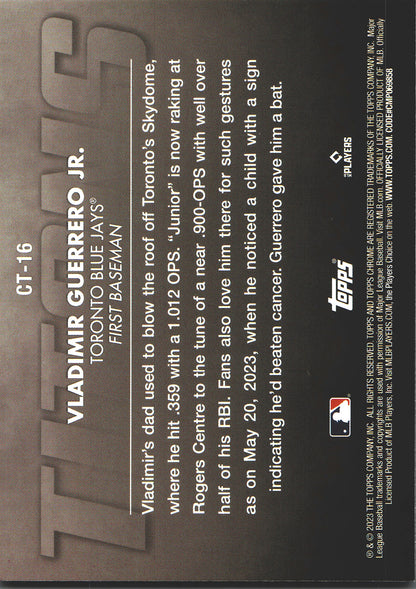 2023 Topps Chrome Update Titans Vladimir Guerrero Jr. #CT-16 Toronto Blue Jays