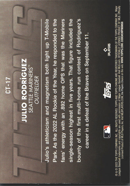 2023 Topps Chrome Update Titans Julio Rodriguez #CT-17 Seattle Mariners