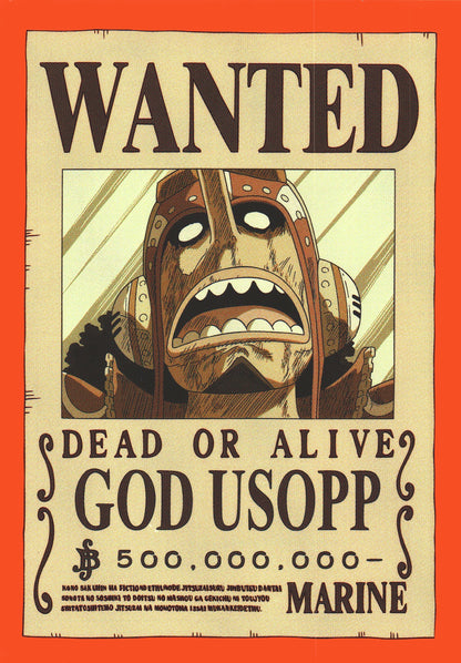 2024 Panini One Piece Treasures God Usopp Wanted #54