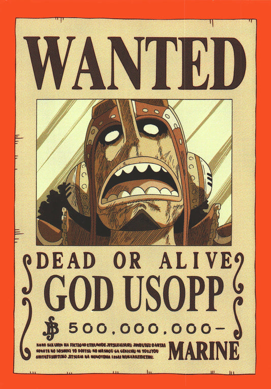 2024 Panini One Piece Treasures God Usopp Wanted #54