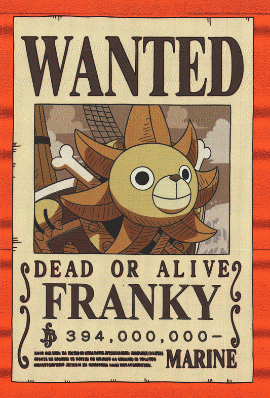 2024 Panini One Piece Treasures Wave Holo Franky Wanted #58