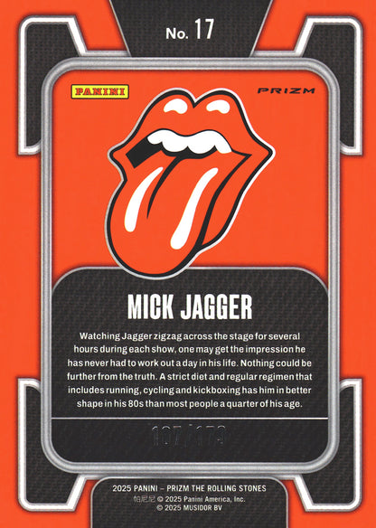 2025 Panini Prizm The Rolling Stones Red and black checker /179 Mick Jagger #17