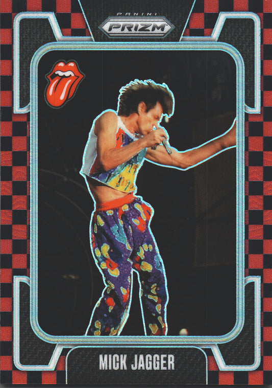 2025 Panini Prizm The Rolling Stones Red and black checker /179 Mick Jagger #35