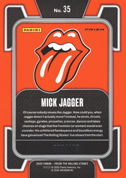 2025 Panini Prizm The Rolling Stones Red and black checker /179 Mick Jagger #35