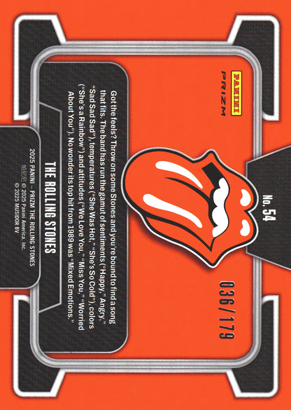 2025 Panini Prizm The Rolling Stones Red and black checker /179 #54