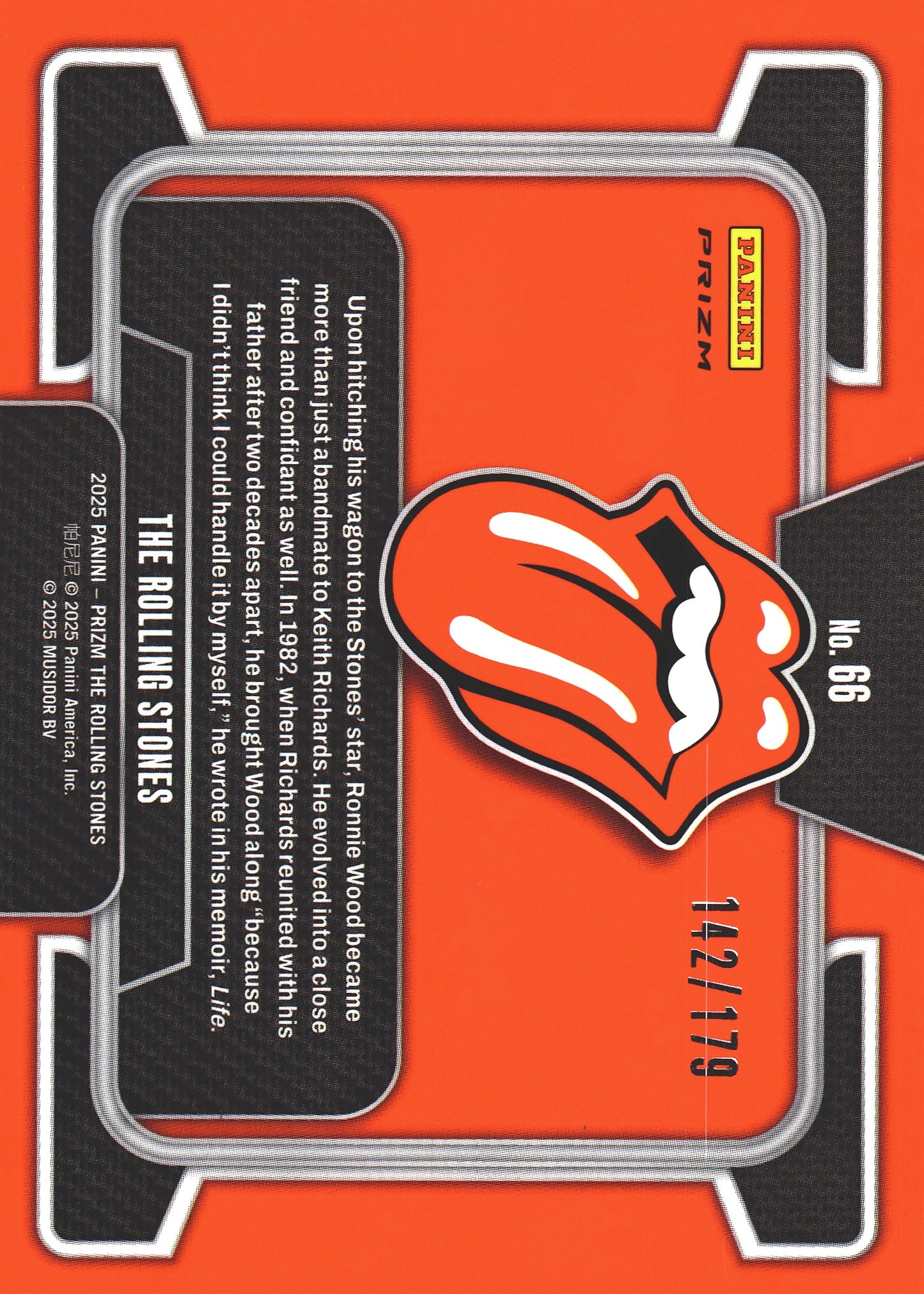 2025 Panini Prizm The Rolling Stones Red and black checker /179 #66