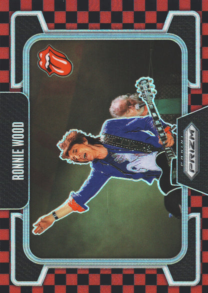 2025 Panini Prizm The Rolling Stones Red and black checker /179 Ronnie wood #90