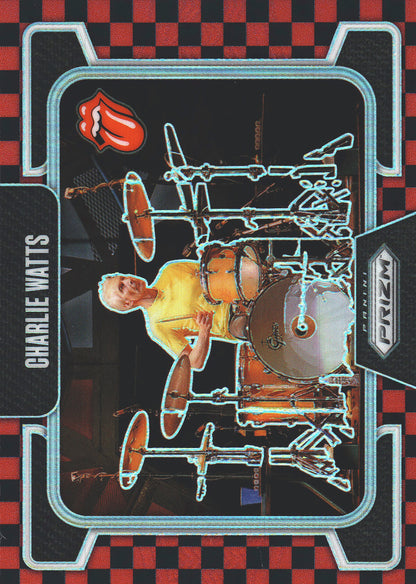 2025 Panini Prizm The Rolling Stones Red and black checker /179 Charlie Watts #98