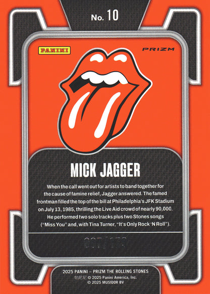 2025 Panini Prizm The Rolling Stones Red and black checker /179 Mick Jagger #10