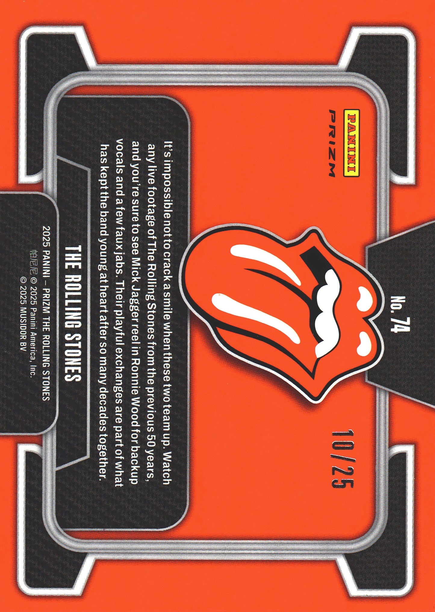 2025 Panini Prizm The Rolling Stones Purple /25 #74