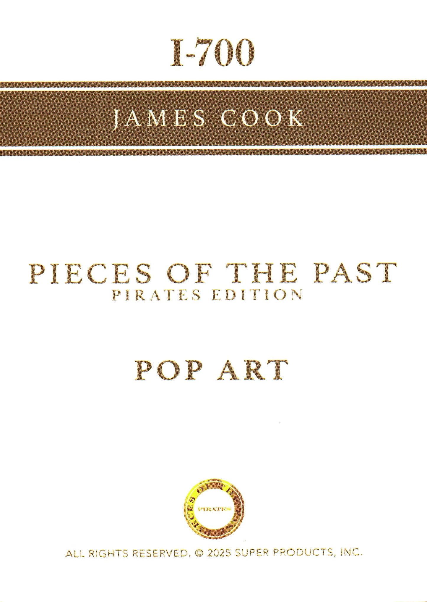 2025 Pieces of the Past Pirates Pop Art James Cook #I-700