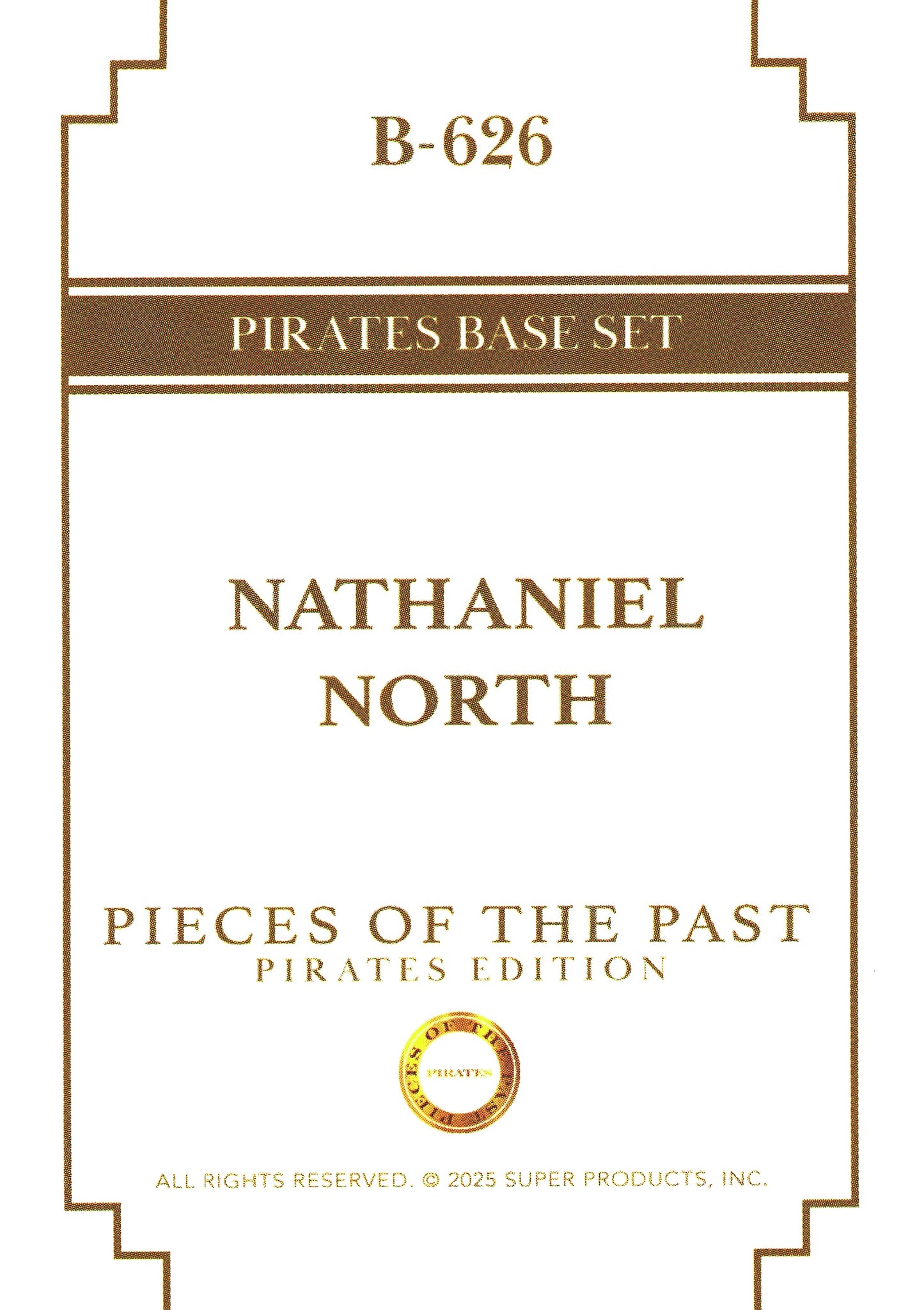 2025 Pieces of the Past Pirates Nathaniel North #B-626