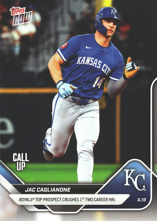 2025 Topps Now Jac Caglianone Call Up RC #320 Kansas City Royals