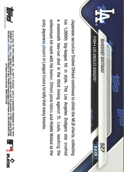 2025 Topps Now Shohei Ohtani #527 Los Angeles Dodgers