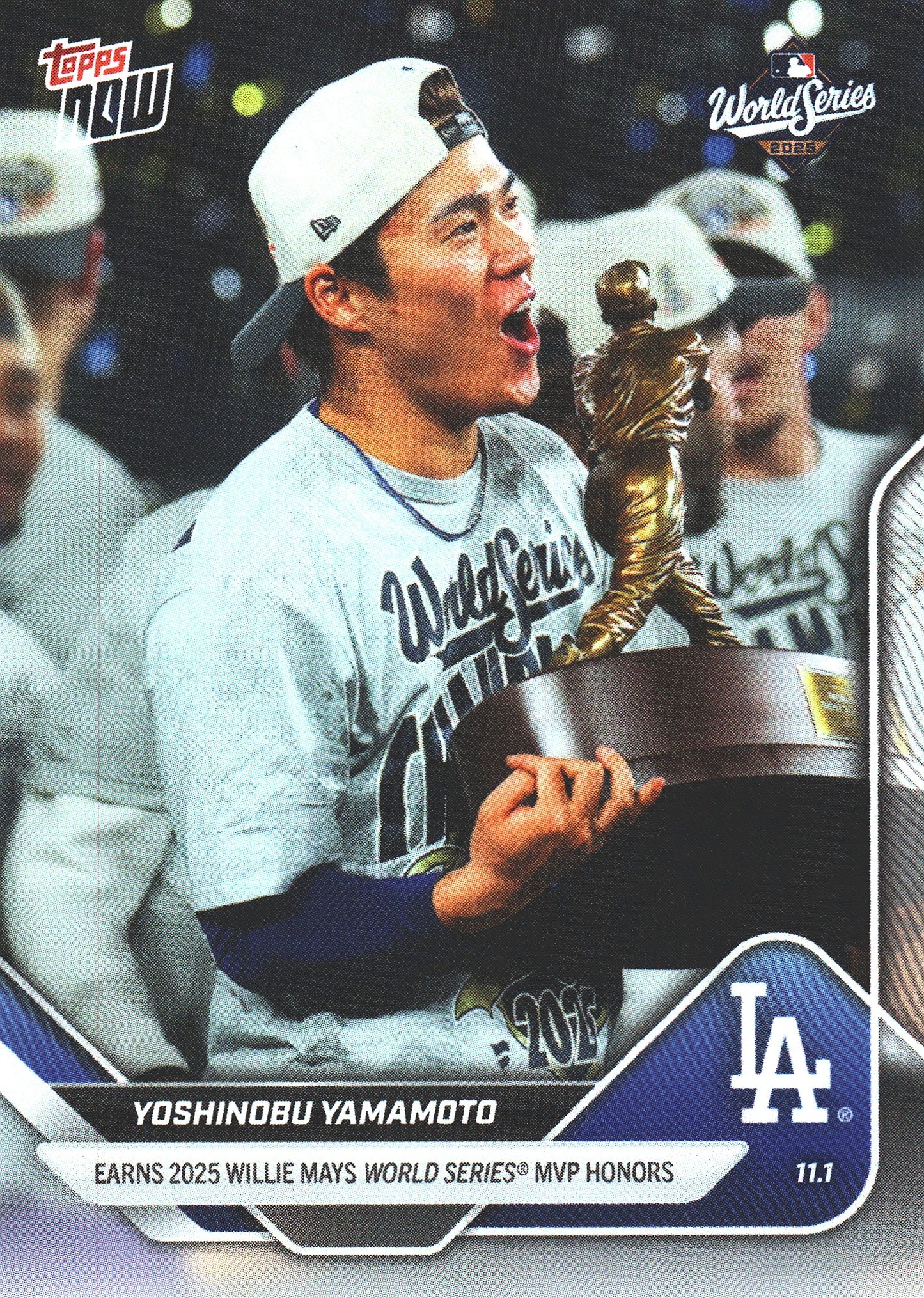 2025 Topps Now Yoshinobu Yamamoto #926 Los Angeles Dodgers