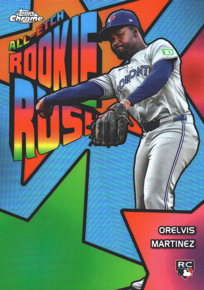 2025 Topps Chrome Chrome All-Etch Rookie Rush Orelvis Martinez #CERR-17 Toronto Blue Jays