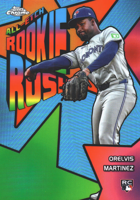 2025 Topps Chrome Chrome All-Etch Rookie Rush Orelvis Martinez #CERR-17 Toronto Blue Jays
