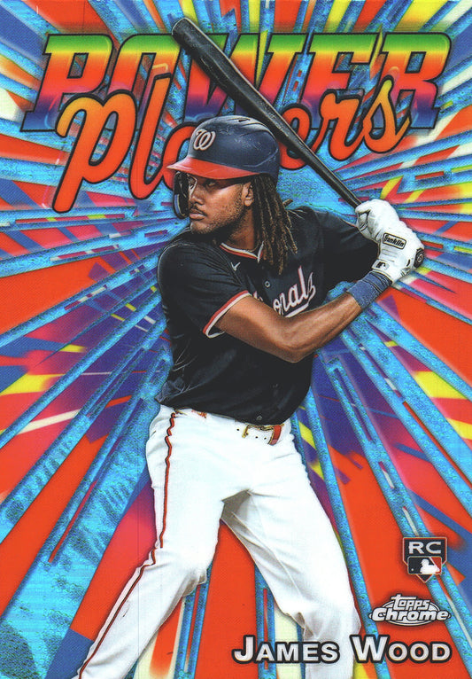 2025 Topps Chrome Power Players James Wood #PP-19 Washington Nationals
