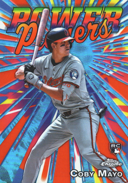 2025 Topps Chrome Power Players Coby Mayo #PP-21 Baltimore Orioles